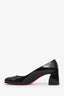 Christian Louboutin Black Patent Leather Round Toe Pumps Size 36