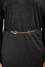 Gucci Dark Grey High Neck Long Sleeve Midi Dress Size L With Horsebit Leather Belt
