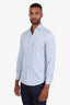Brunello Cucinelli Blue Striped Cotton Button-Up Shirt Size XS Mens