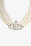 Vivienne Westwood Faux Pearl 3 Strand Orb Necklace