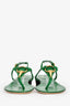Gucci Green Suede Horsebit Sandals Size 37
