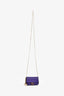 Fendi Purple Leather Nano Baguette Charm