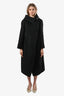 Hermès Black Cashmere Double Face Midi Coat Size 36