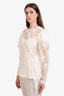 Lanvin 2016 Cream Lace Blouse Size 40