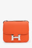 Hermès 2024 Orange Leather Mini Constance 18