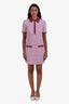 Gucci Pink/Red Cotton Diamante Tweed Dress Size 40