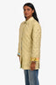 Salvatore Ferragamo Vintage Light Green Quilted Patterned Lined Silk Jacket Size S