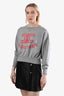 Celine Grey Cotton Cashmere Graphic Sweatshirt Size S