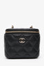 Pre-loved Chanel™ Black Lambskin Mini Pearl Crush Vanity Case