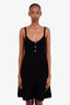 Gucci Black GG Waffle-knit Sleeveless Mini Dress Size M