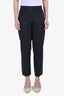 6397 Navy Virgin Wool Trousers Size 4