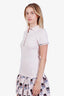 Burberry Brit Light Pink Cotton Pique Puff Sleeve Polo Shirt Size S