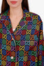 Gucci 2020 Black/Multicolour Silk GG Psychedelic Button-Up Shirt Size 42