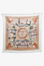 Hermès Brown/Multicolour Silk "Equipements à Cheval sur l'Elégance" Scarf Size 70
