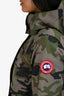 Canada Goose Green Nylon Camouflage Midi Rain Jacket Size XS