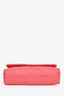 Pre-loved Chanel™ 2021 Pink Lambskin Leather Logo Strap Flap Bag