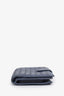 Bottega Veneta Blue Intrecciato Woven Nappa Leather French Flap Wallet