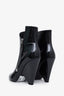 Saint Laurent Black Patent Leather Ankle Boots Size 38.5