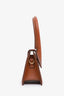 Jacquemus Brown Leather Le Chiquito Moyen Top Handle Bag with Strap