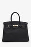 Hermès 2015 Black Togo Leather Birkin 30