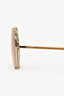 Chloe Beige/Gold 42S Aviator Sunglasses