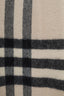 Burberry Black/White Check Cashmere Scarf