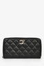 Pre-loved Chanel™ 2021+ Black Caviar Large CC Zip Wallet