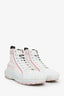 Louis Vuitton 2021 White Canvas and Leather LV Squad Sneaker Boots Size 38