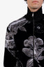 Givenchy Black Velour Floral Print Zip Up Sweater and Track Pants Size L/XL Mens