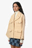 Gucci Cream Wool Soft Tweed Boucle Short Utility Jacket Size 42