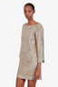 Zadig & Voltaire Gold Sequin Long Sleeve Mini Dress Size S