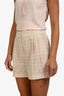 Theory Beige Embroidered Eyelet Shorts Size 2