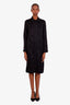 Off-White Black Logo Button Up Dress Size 38