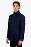 Tombolini Navy Wool Zip Up Jacket Size 50 Mens