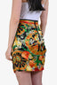 Dolce & Gabbana Black Multicolour Silk Mini Skirt Size 48
