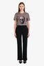 Emilio Pucci Black Pleated Wide Leg Trousers Size 6