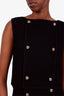 Sandro Black Knit Buttoned Cropped Vest + Mini Skirt Set Size 38