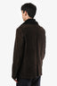 Christian Dior Brown Shearling Suede Jacket Size 52 Mens
