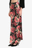 The Great Pink/Black Floral Silk Maxi Skirt Size 1
