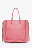 Balenciaga Pink Leather Papier A4 Tote Bag
