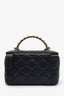 Pre-loved Chanel™ Black Lambskin CC Vanity Top Handle