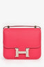 Hermès 2016 Rose Tyrien Epsom Leather Constance 24 Silver Hardware