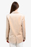 Forte Forte Cream Cotton Blend Velvet Single Button Blazer Size 2