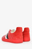 Louis Vuitton Red Leather Low Profile Sneakers Size 6 Men's