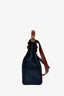 Hermès 2016 Navy Blue Canvas Leather Herbag 31
