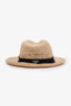 Prada Beige/Black Raffia Triangle-logo Hat Size M