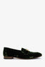 Hermès Green Velvet H Buckle Loafers Size 38.5