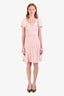 Sandro Pink Knit Flutter Sleeve Dress Size 38