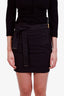 Gucci Black Cotton Bamboo Belted Skirt Size 36