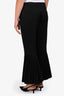 Stella McCartney Black Wool Pleated Flare Trousers Size 44